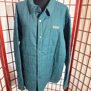 Columbia Men's Teal Quilted Snap Jacket
